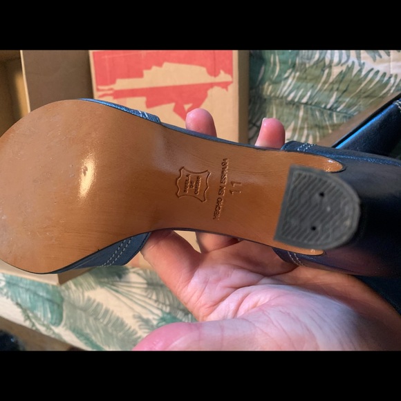 Re-mix Vintage Size 11 Blue Heels Retro Pinup - Picture 7 of 16